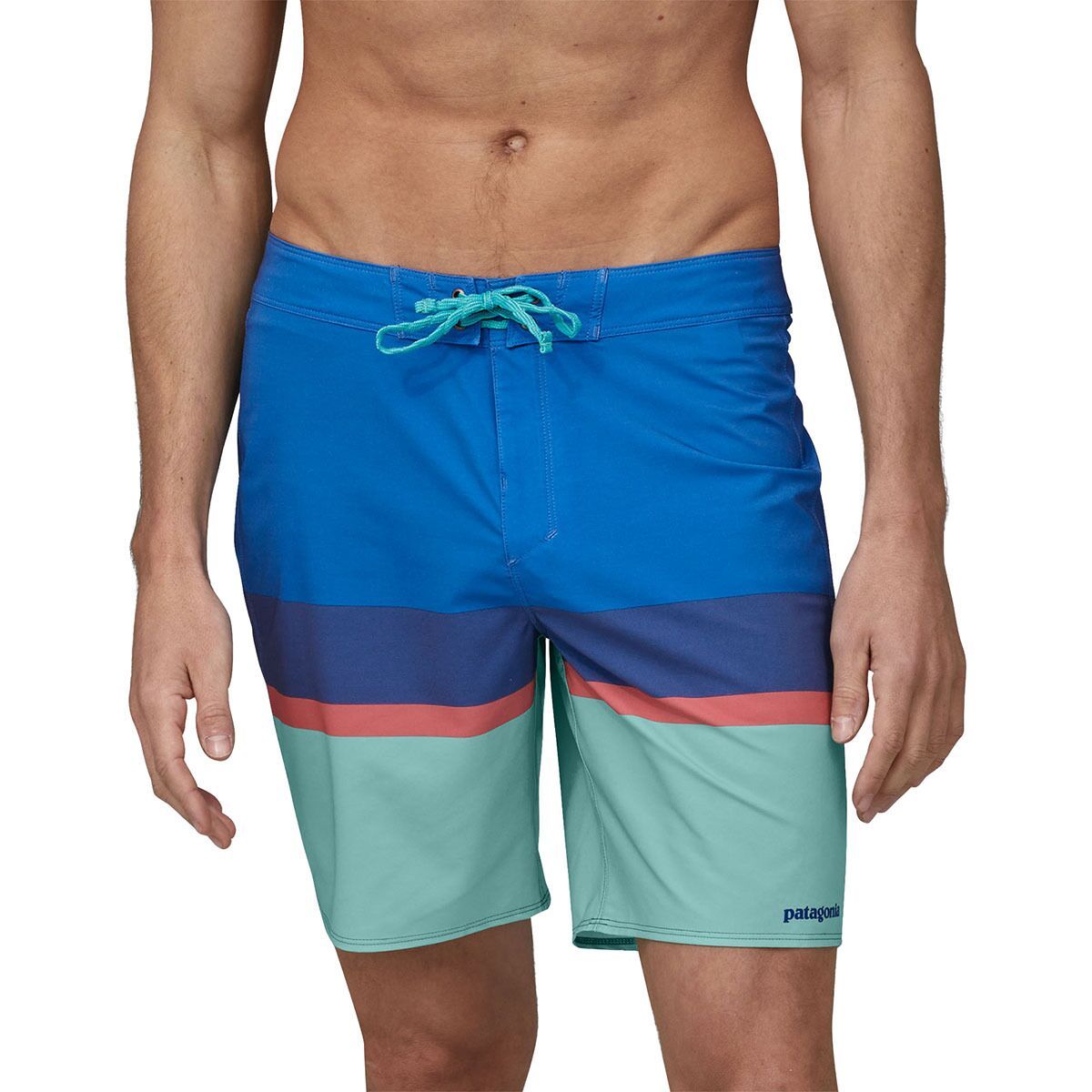 Patagonia Stretch Hydropeak 18in Boardshort - Men's Topa Stripe: Early Teal, 34