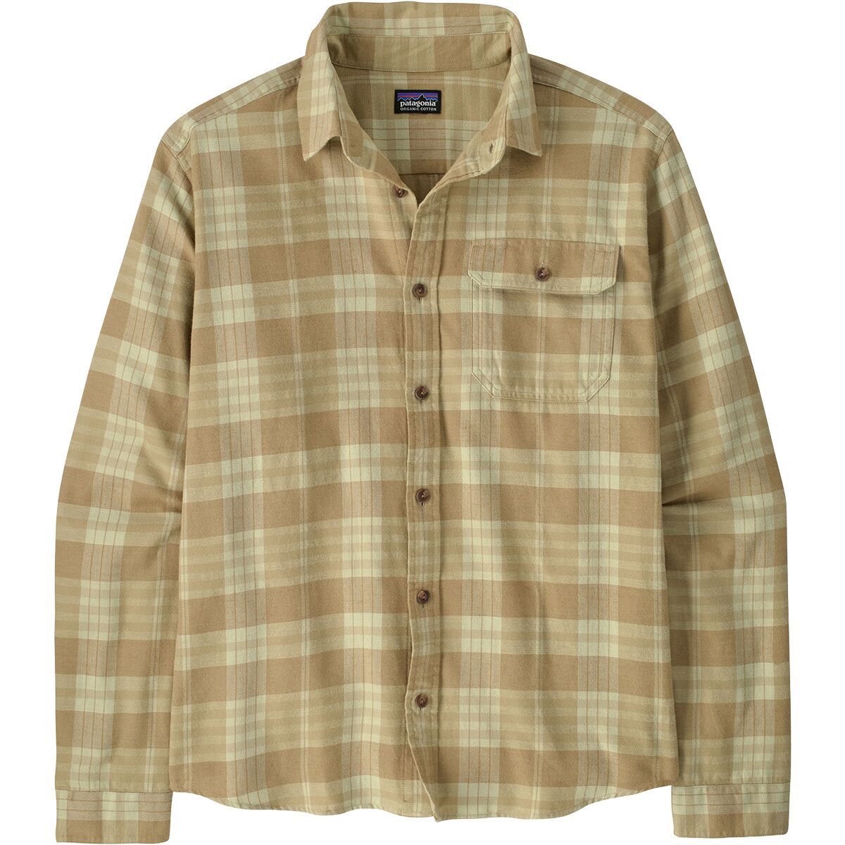 Image of Patagonia Long-Sleeve Cotton in Conversion Fjord Flannel Shirt - Men's Builder: Weathered Stone, L
