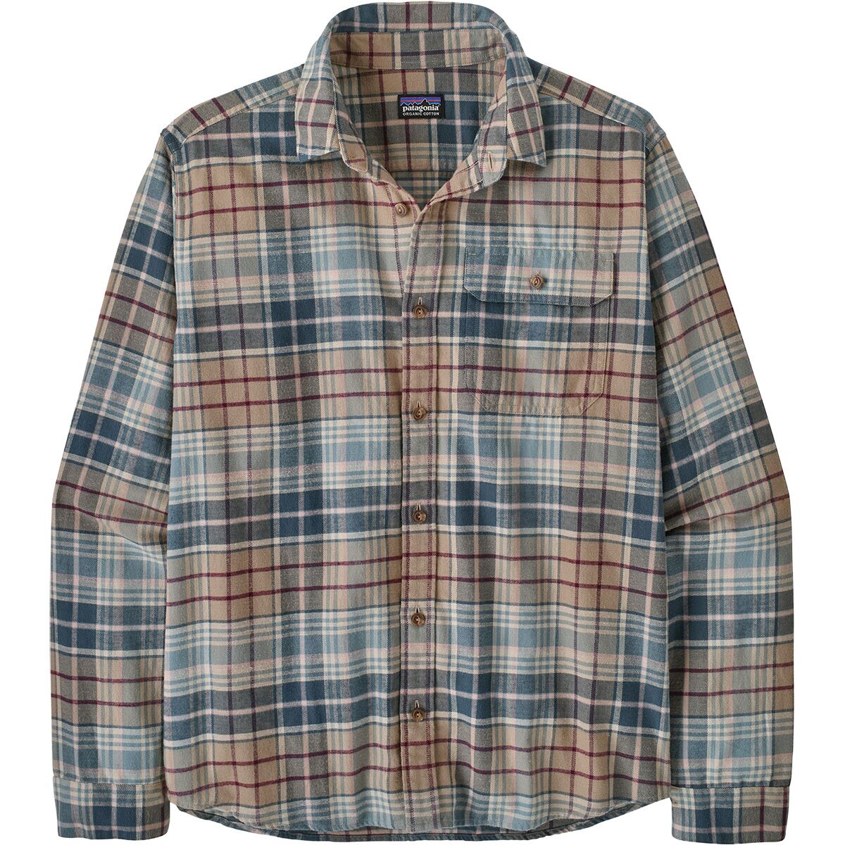 Image of Patagonia Long-Sleeve Cotton in Conversion Fjord Flannel Shirt - Men's Depth/Blue Sage, XXL