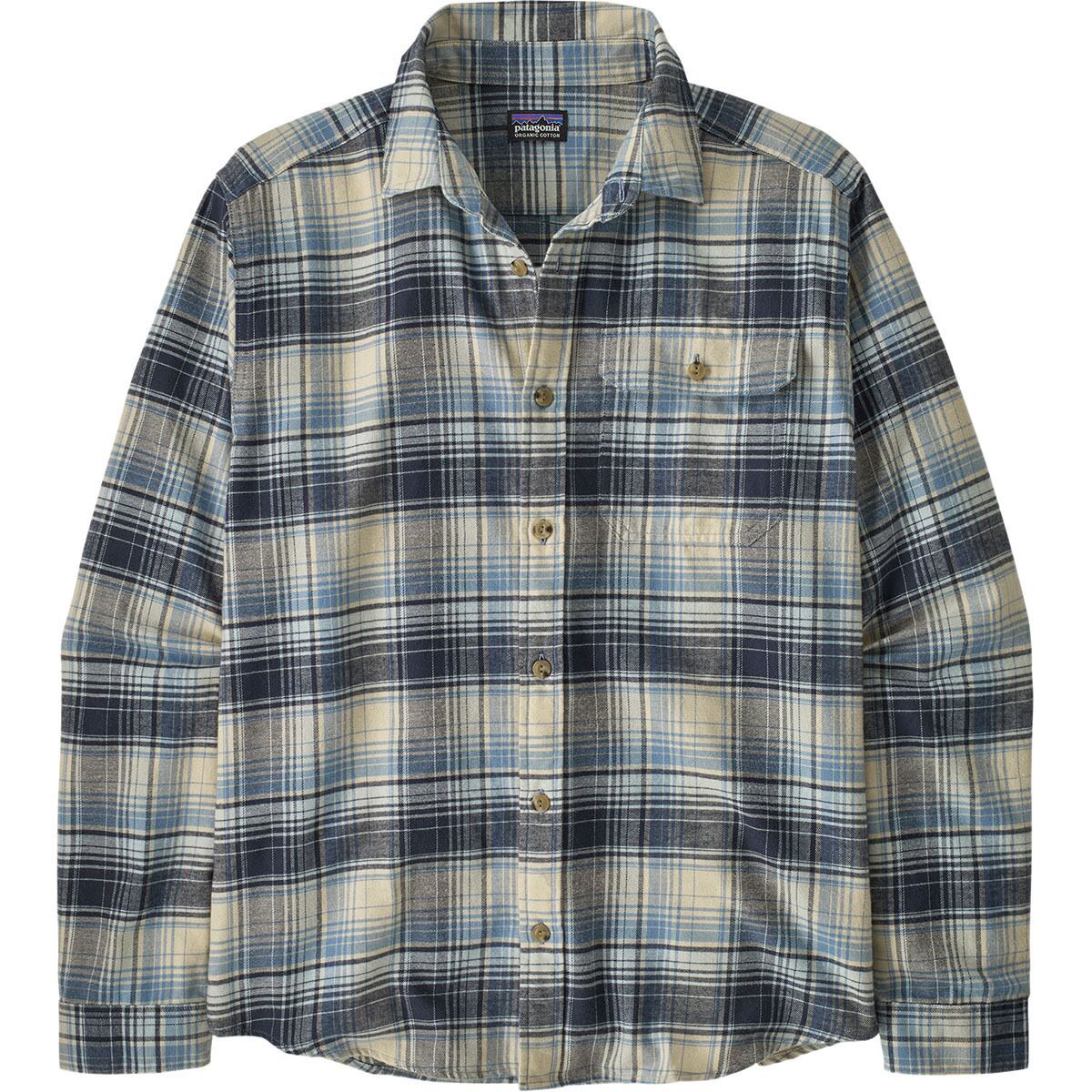 Image of Patagonia Long-Sleeve Cotton in Conversion Fjord Flannel Shirt - Men's Foggy: Virtually Blue, M