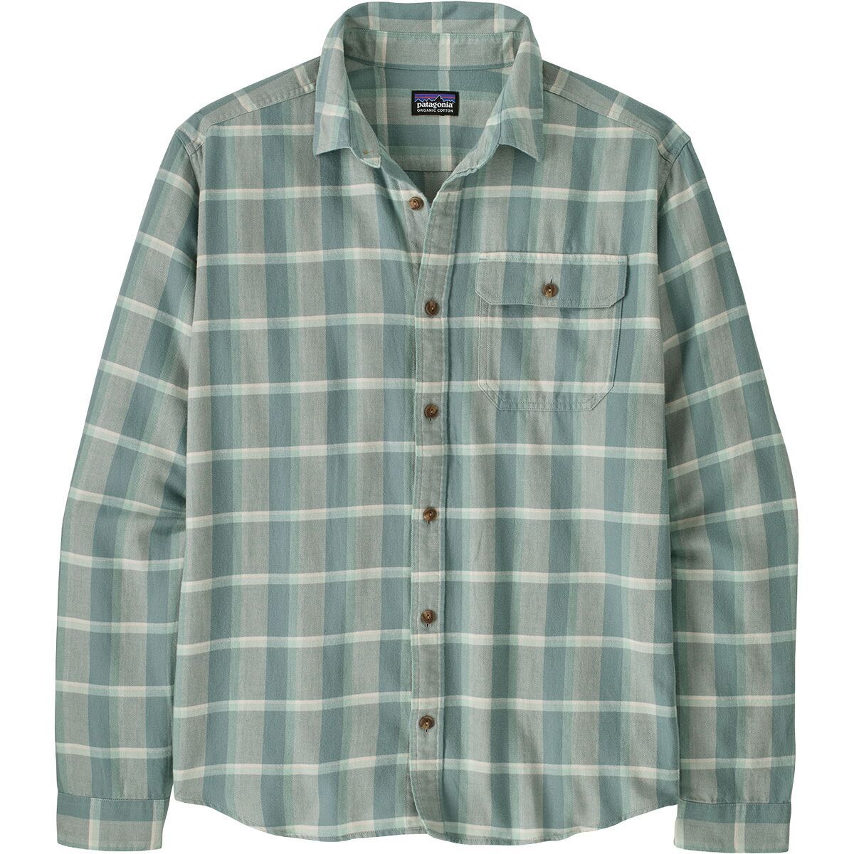 Image of Patagonia Long-Sleeve Cotton in Conversion Fjord Flannel Shirt - Men's Marine Layer: Blue Sage, L