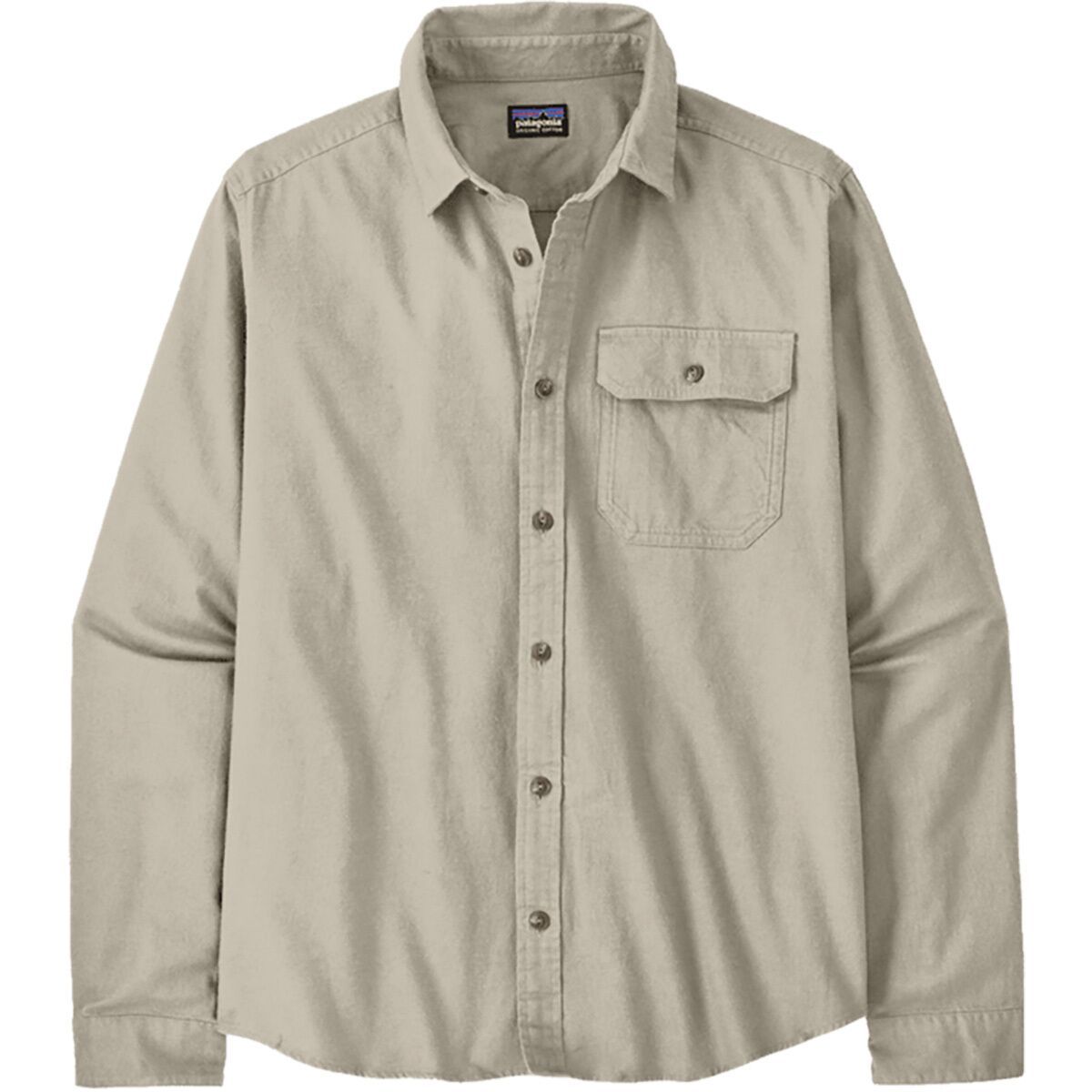 Image of Patagonia Long-Sleeve Cotton in Conversion Fjord Flannel Shirt - Men's Pelican, XXL