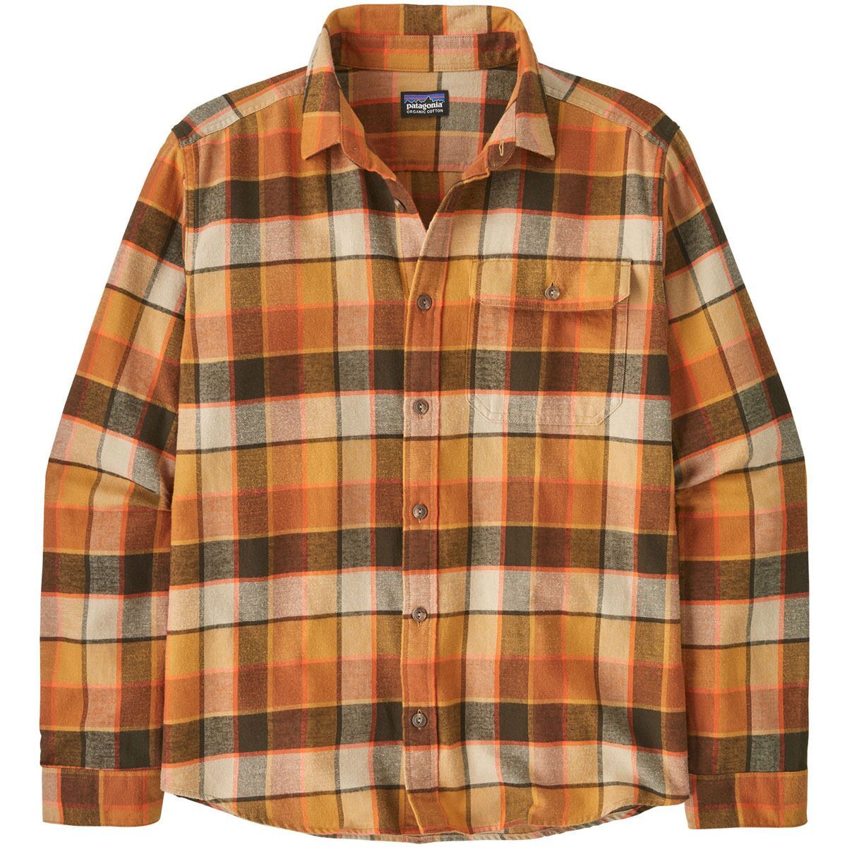 Image of Patagonia Long-Sleeve Cotton in Conversion Fjord Flannel Shirt - Men's Rocky: Otter Brown, S