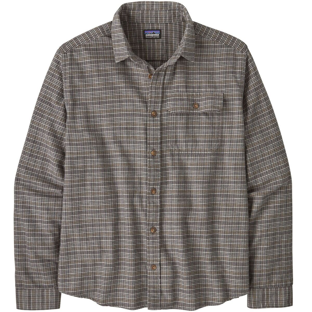 Image of Patagonia Long-Sleeve Cotton in Conversion Fjord Flannel Shirt - Men's Tracks: Noble Grey, S
