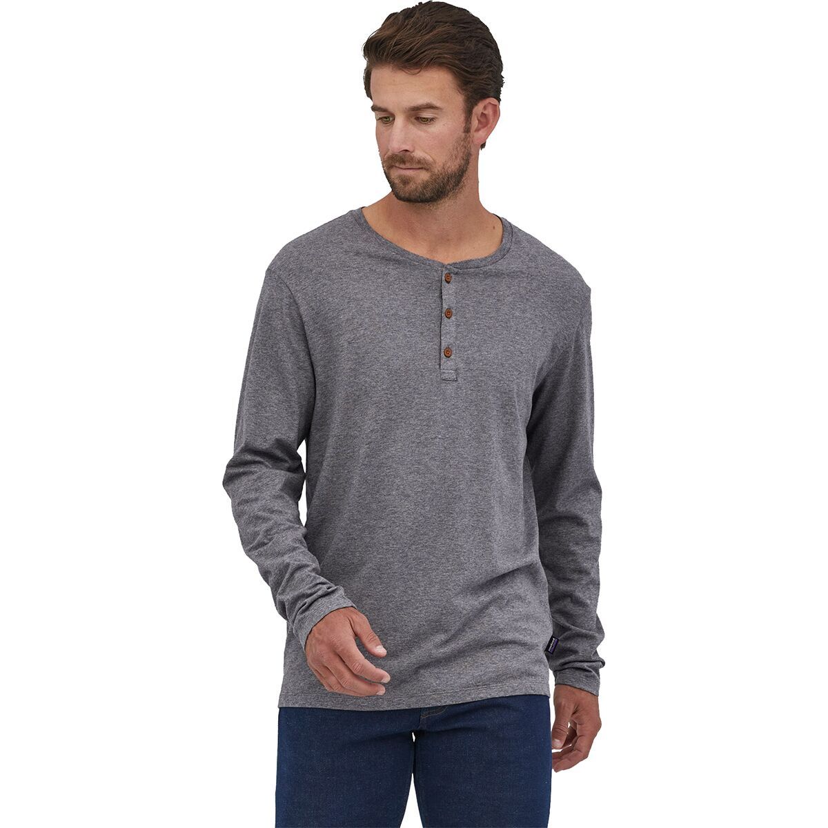 Image of Patagonia Long-Sleeved Daily Henley - Men's Noble Grey, S