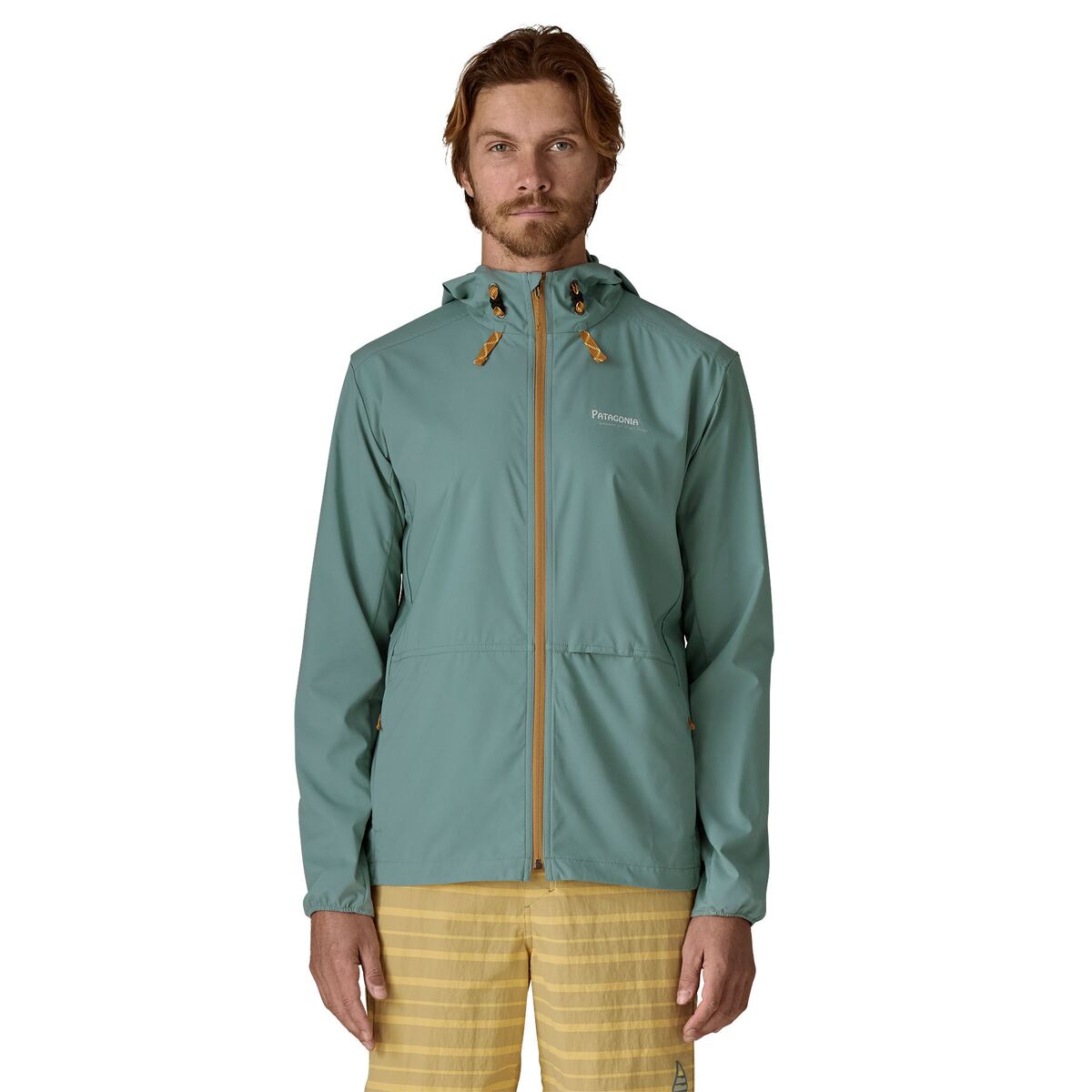 Image of Patagonia Stretch Terre Planing Hooded Jacket - Men's Blue Sage, L
