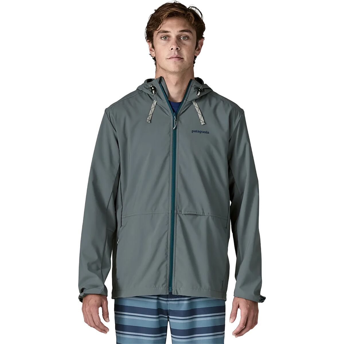 Image of Patagonia Stretch Terre Planing Hooded Jacket - Men's Nouveau Green, M