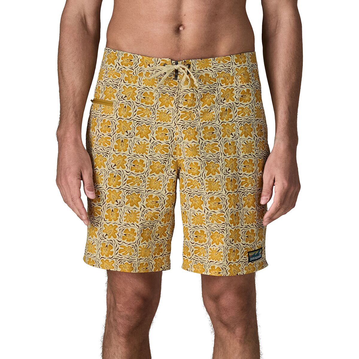 Image of Patagonia Wavefarer 19in Boardshort - Men's Future Flowers: Natural, 32