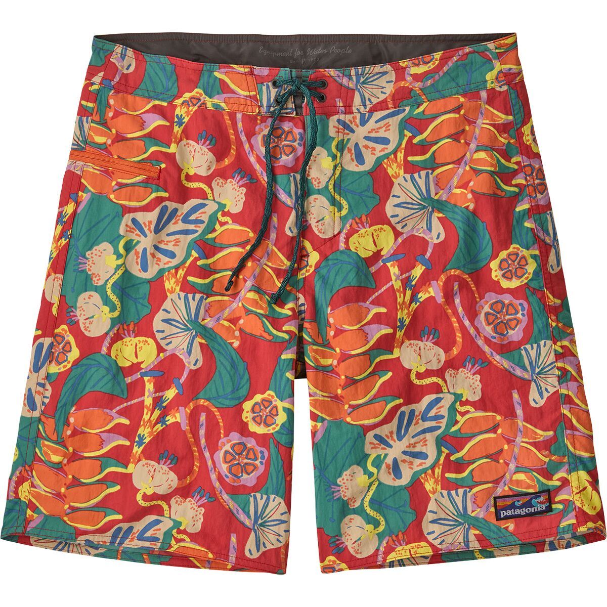 Image of Patagonia Wavefarer 19in Boardshort - Men's Tropiclimb: Hot Ember, 35