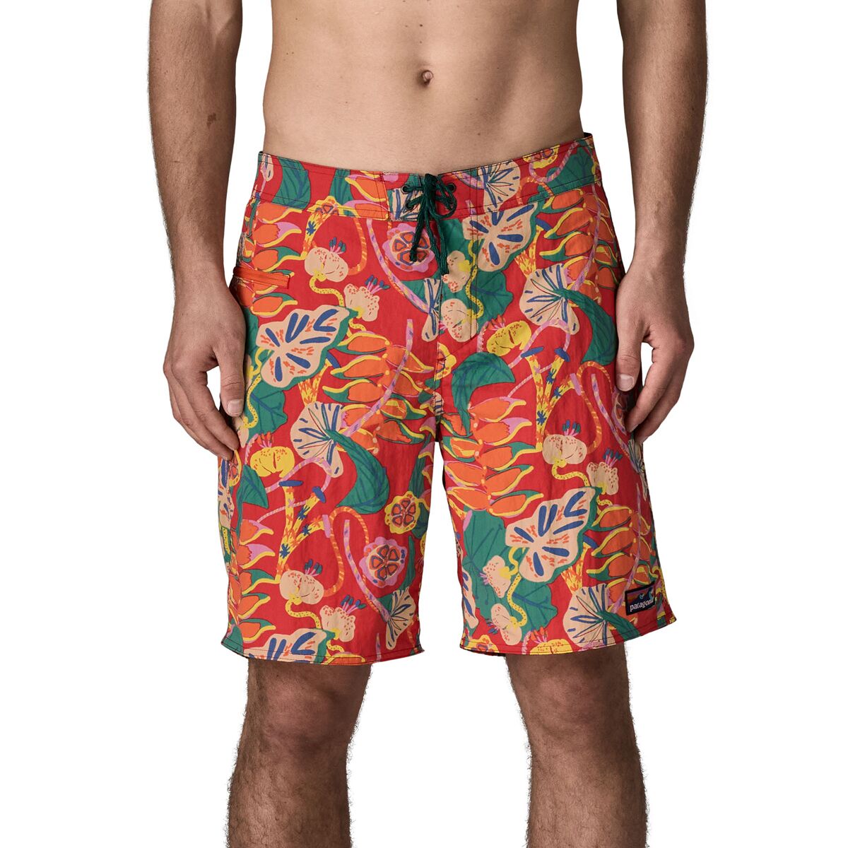 Image of Patagonia Wavefarer 19in Boardshort - Men's Tropiclimb: Hot Ember, 36