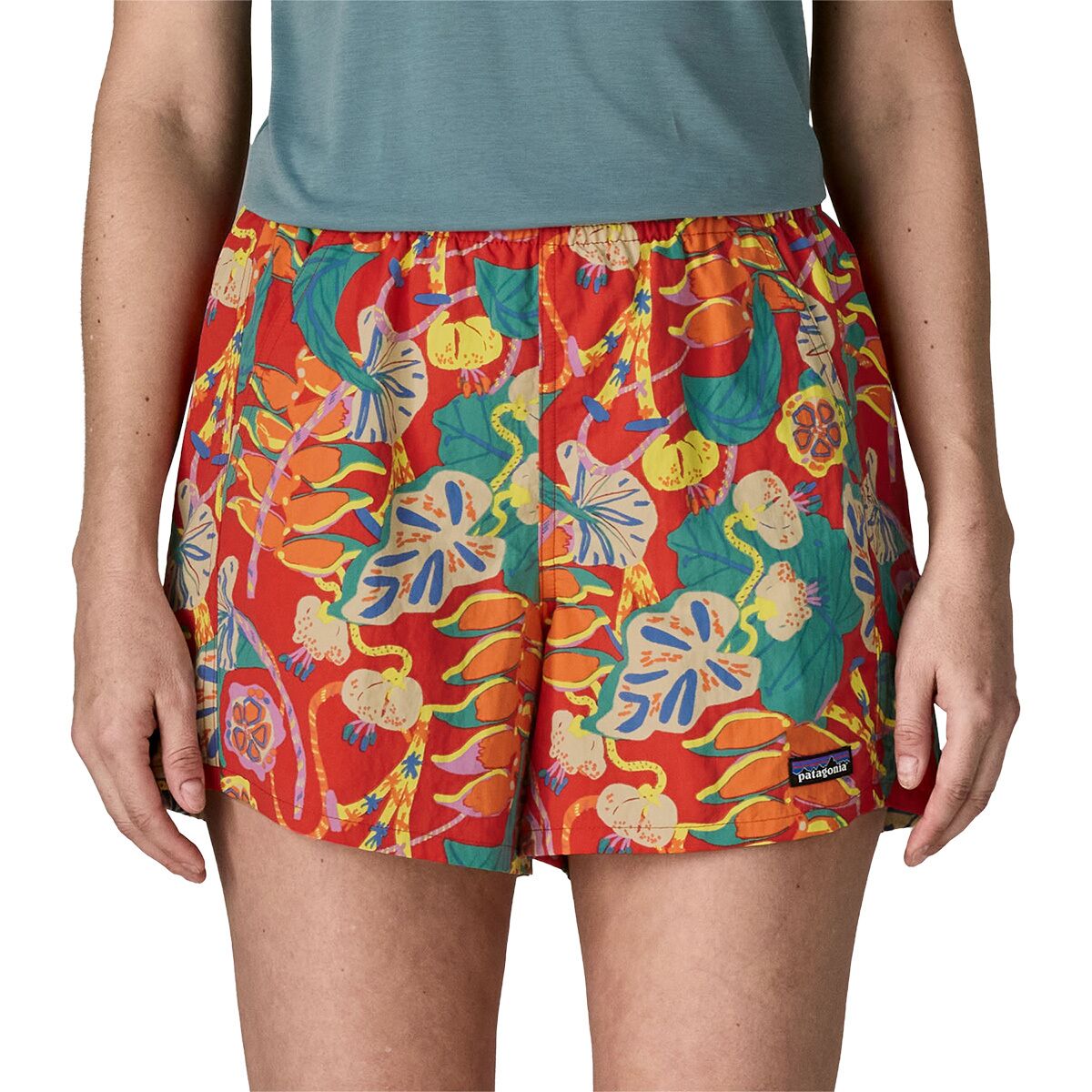 Image of Patagonia Baggies 5in Short - Women's Tropiclimb/Hot Ember, XS