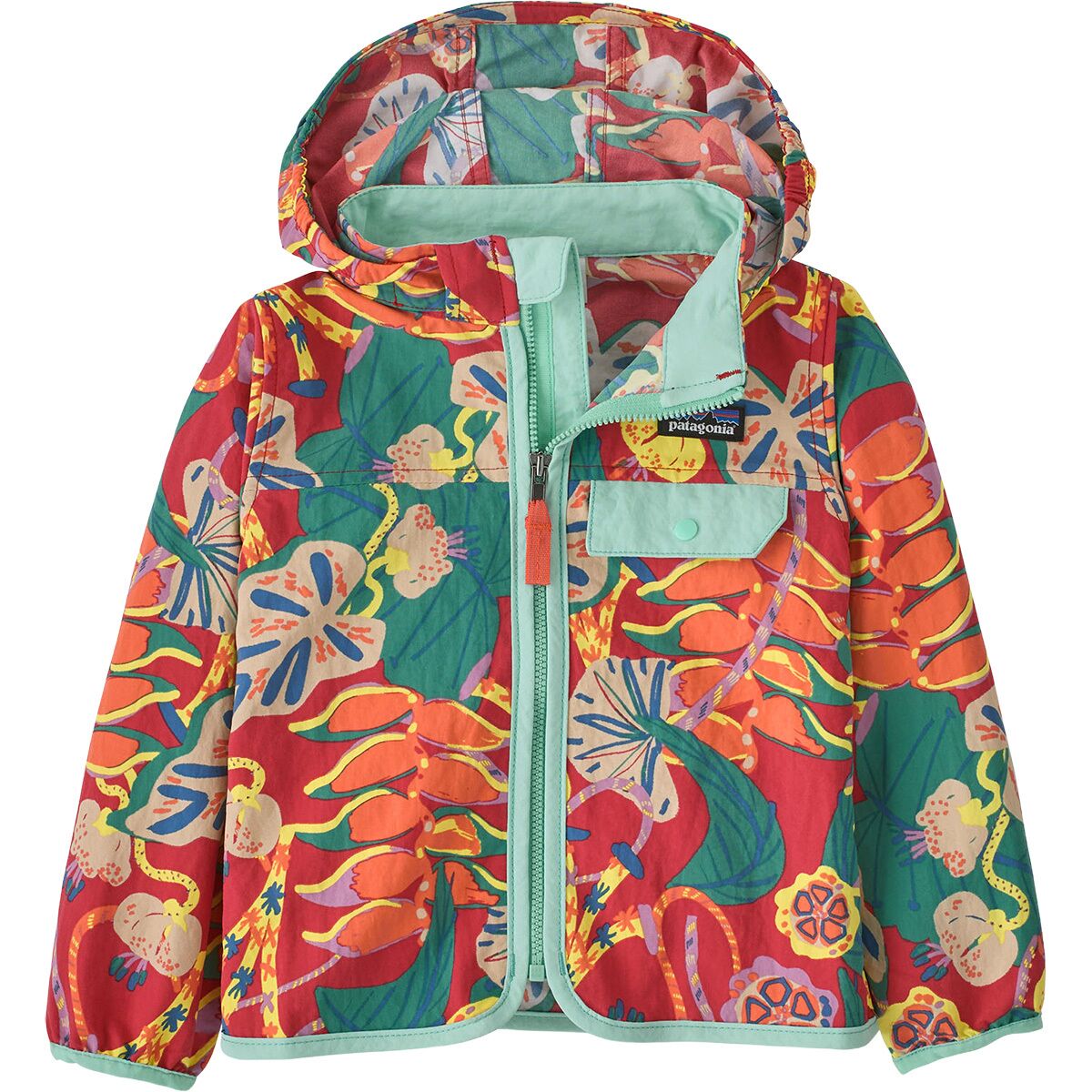 Image of Patagonia Baby Baggies Jacket - Infants' Tropiclimb: Hot Ember, 18M