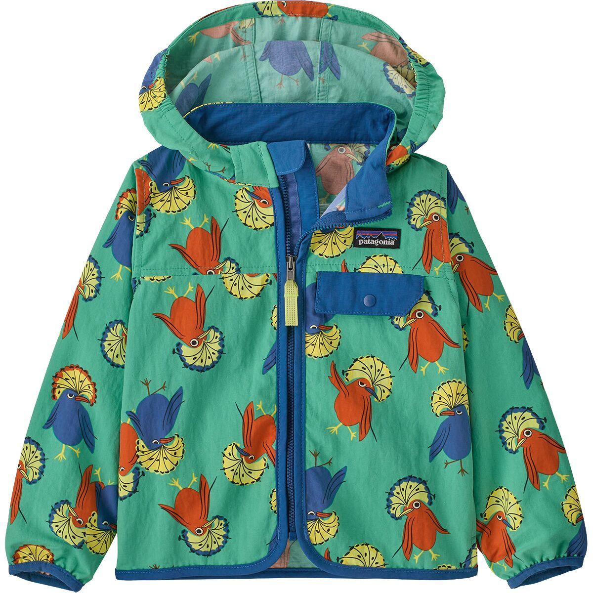 Image of Patagonia Baby Baggies Jacket - Toddlers' Royal Fren: Aqua Stone, 2T