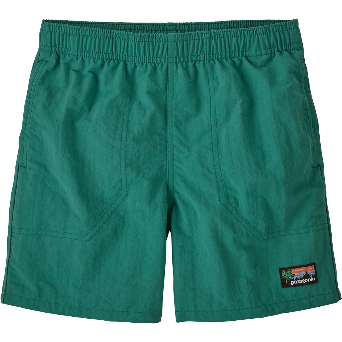 Image of Patagonia Baggies 5in Short - Kids' Tidal Threads: Gem Green, XXL