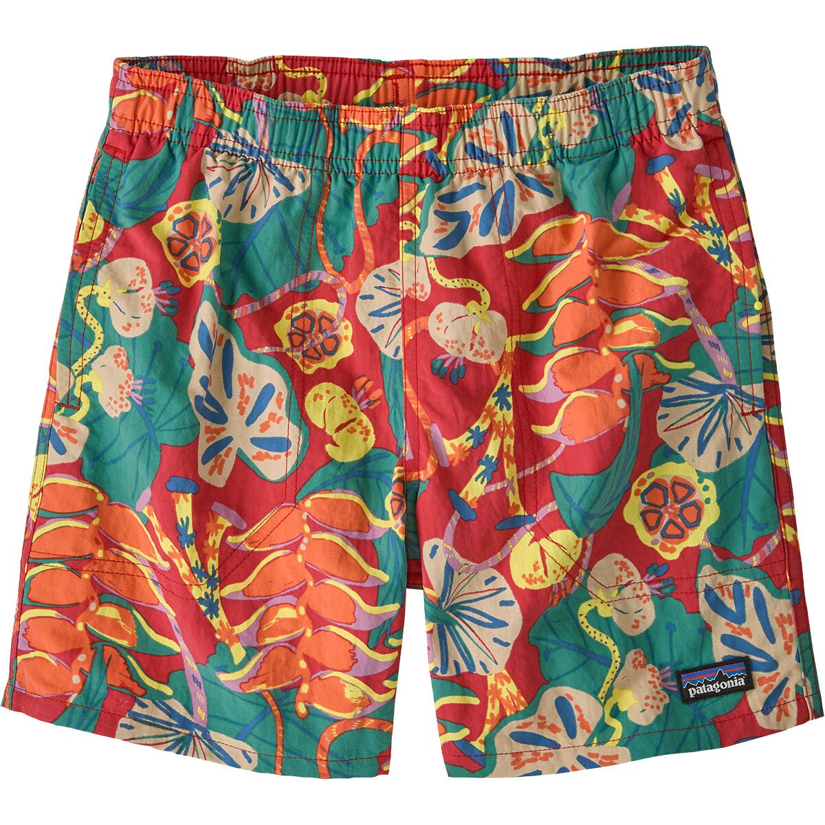 Image of Patagonia Baggies 5in Short - Kids' Tropiclimb: Hot Ember, XL