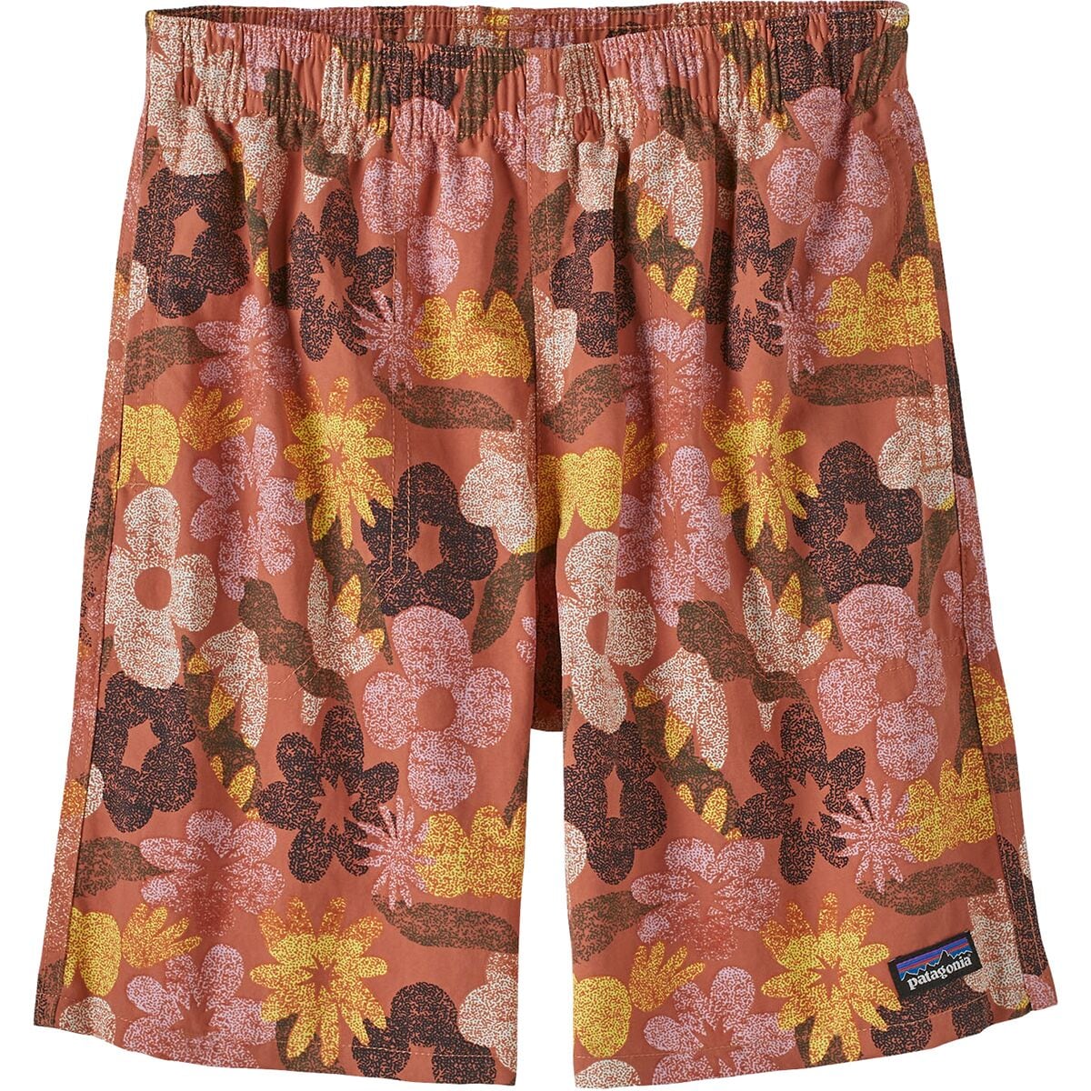 Image of Patagonia Baggies 7in Short - Kids' Channeling Spring/Sienna Clay, L