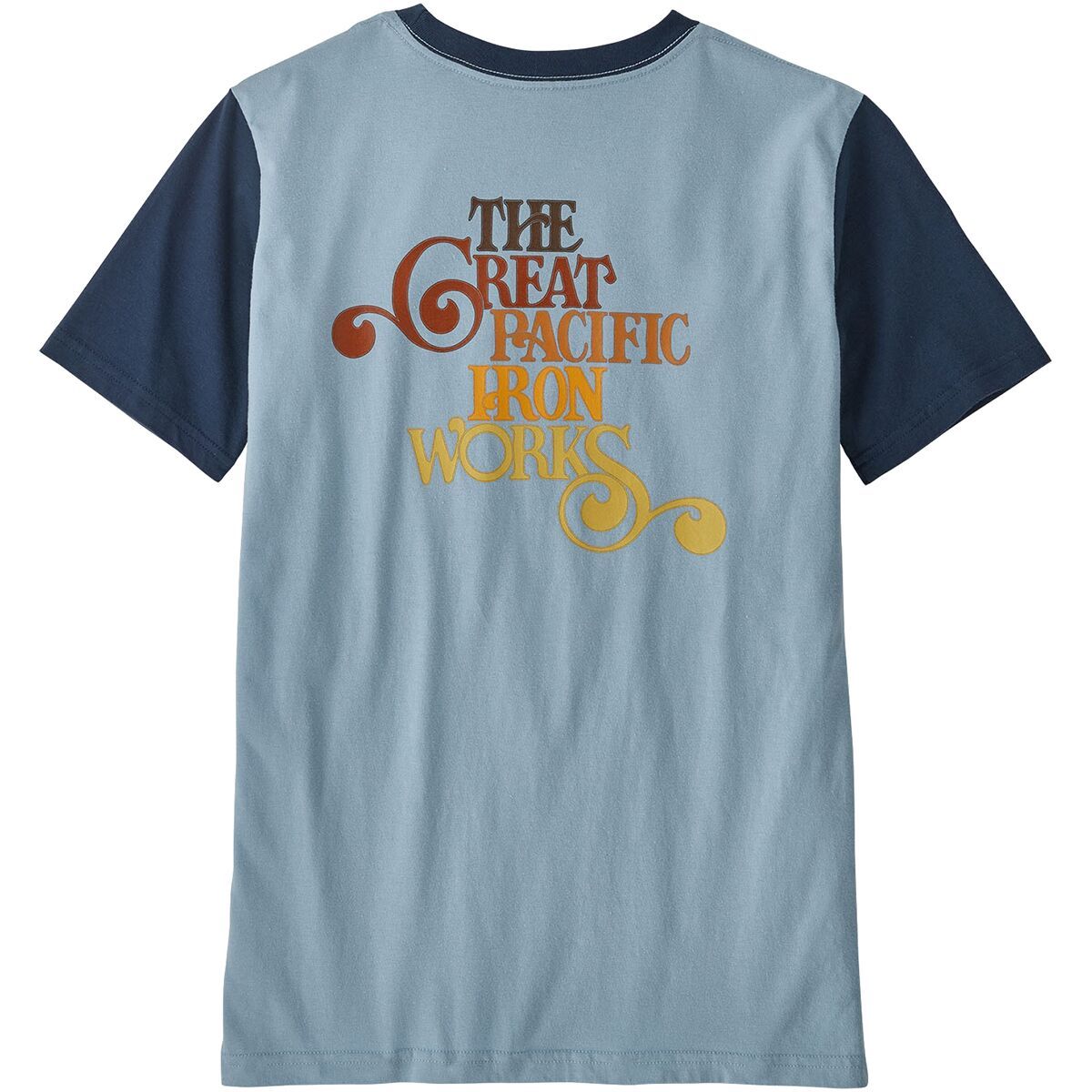 Patagonia Graphic Organic T-Shirt - Kids' GPIW Logo: Steam Blue, M