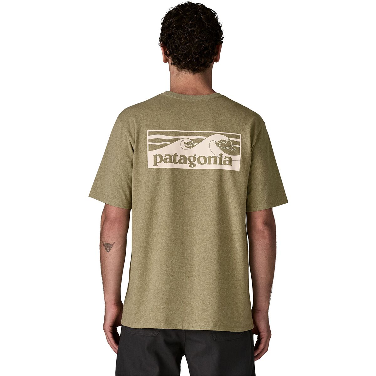 Image of Patagonia Boardshort Logo Pocket Responsibili-Tee - Men's Gumtree Green, M