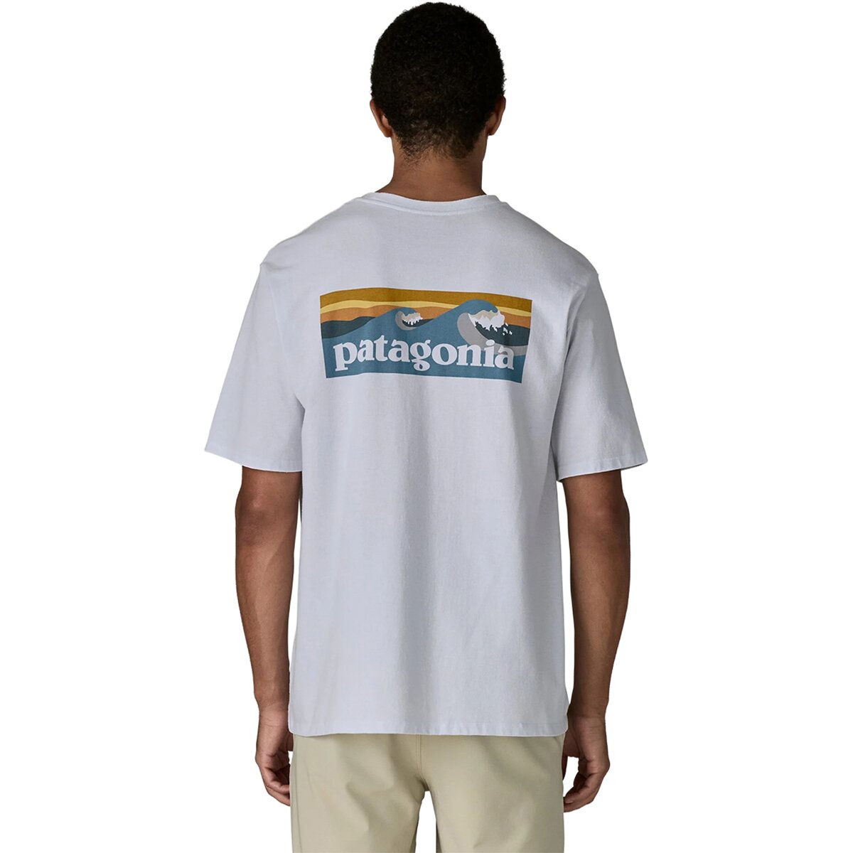Image of Patagonia Boardshort Logo Pocket Responsibili-Tee - Men's White, M