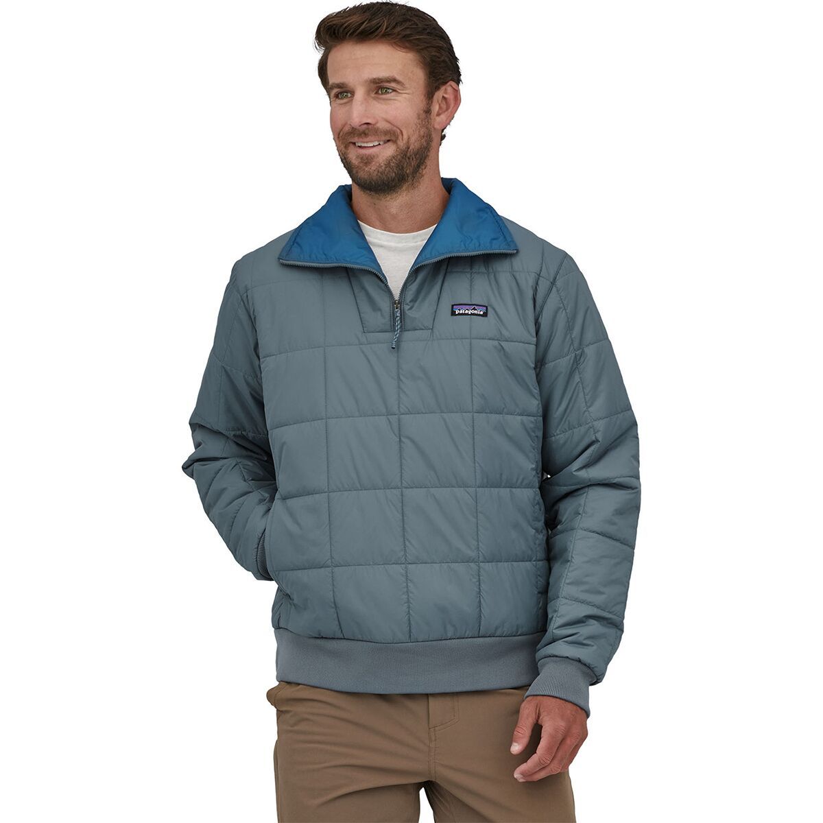 Patagonia Box Quilted Pullover Jacket - Men's Plume Grey, S