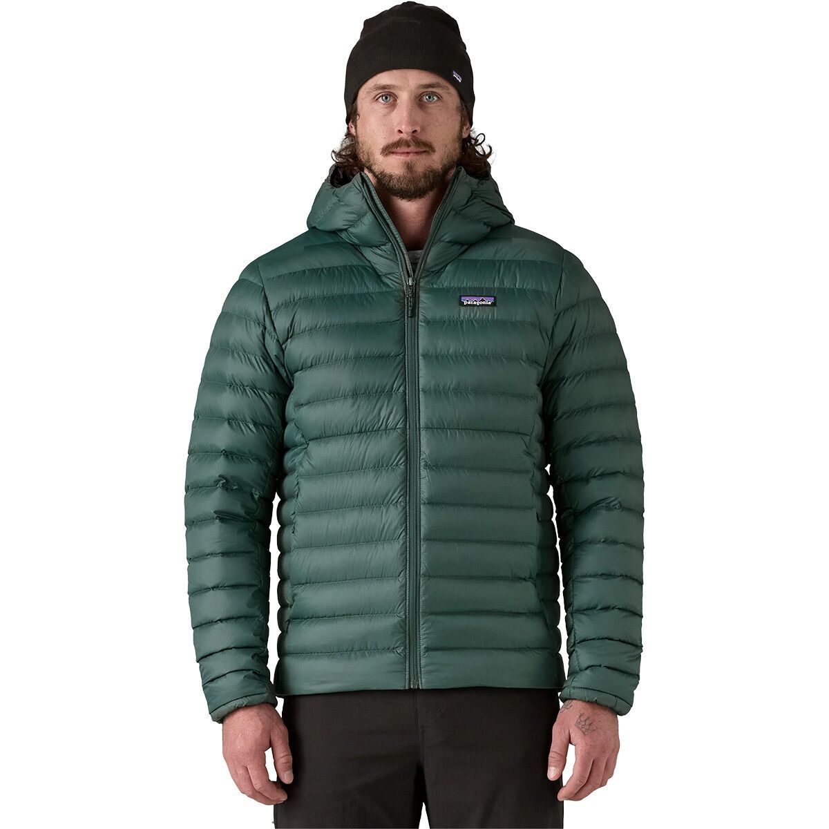 Image of Patagonia Down Sweater Hooded Jacket - Men's Cascade Green, XXL