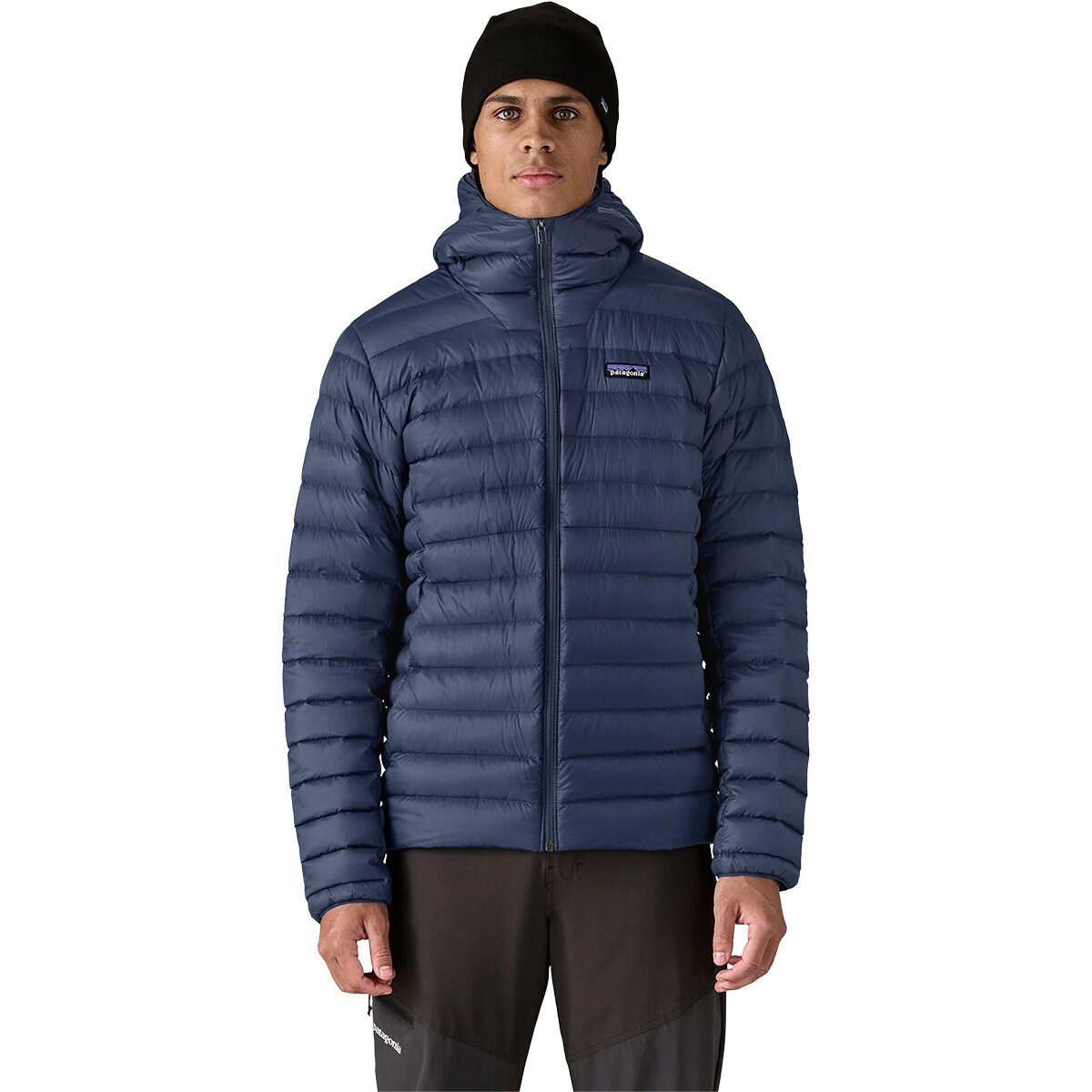 Image of Patagonia Down Sweater Hooded Jacket - Men's New Navy, S