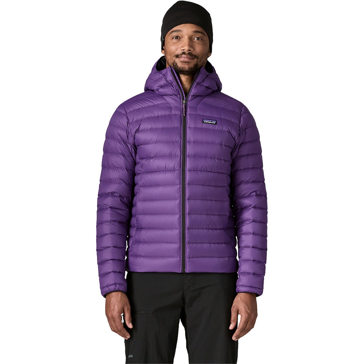 Image of Patagonia Down Sweater Hooded Jacket - Men's Purple, L