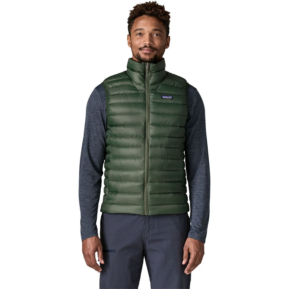 Image of Patagonia Down Sweater Vest - Men's Treeline Green, XXL