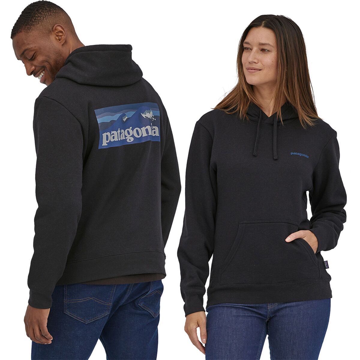Image of Patagonia Logo Uprisal Hoodie Ink Black, XL