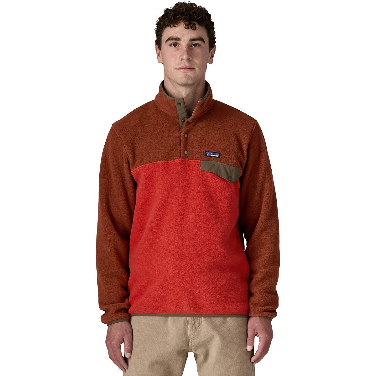 Image of Patagonia Lightweight Synchilla Snap-T Fleece Pullover - Men's Amanita Red, L