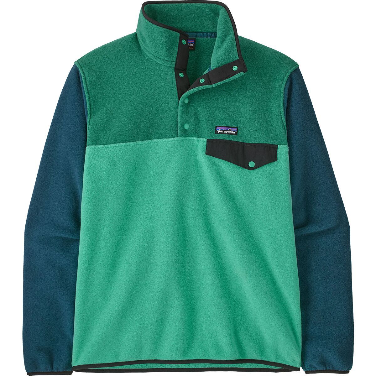 Image of Patagonia Lightweight Synchilla Snap-T Fleece Pullover - Men's Aqua Stone, S