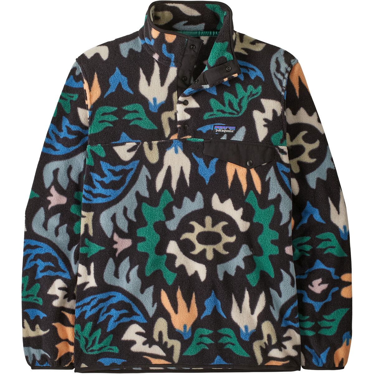 Image of Patagonia Lightweight Synchilla Snap-T Fleece Pullover - Men's Kaleido: Black, S
