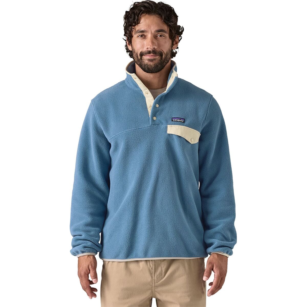 Image of Patagonia Lightweight Synchilla Snap-T Fleece Pullover - Men's Still Blue, M