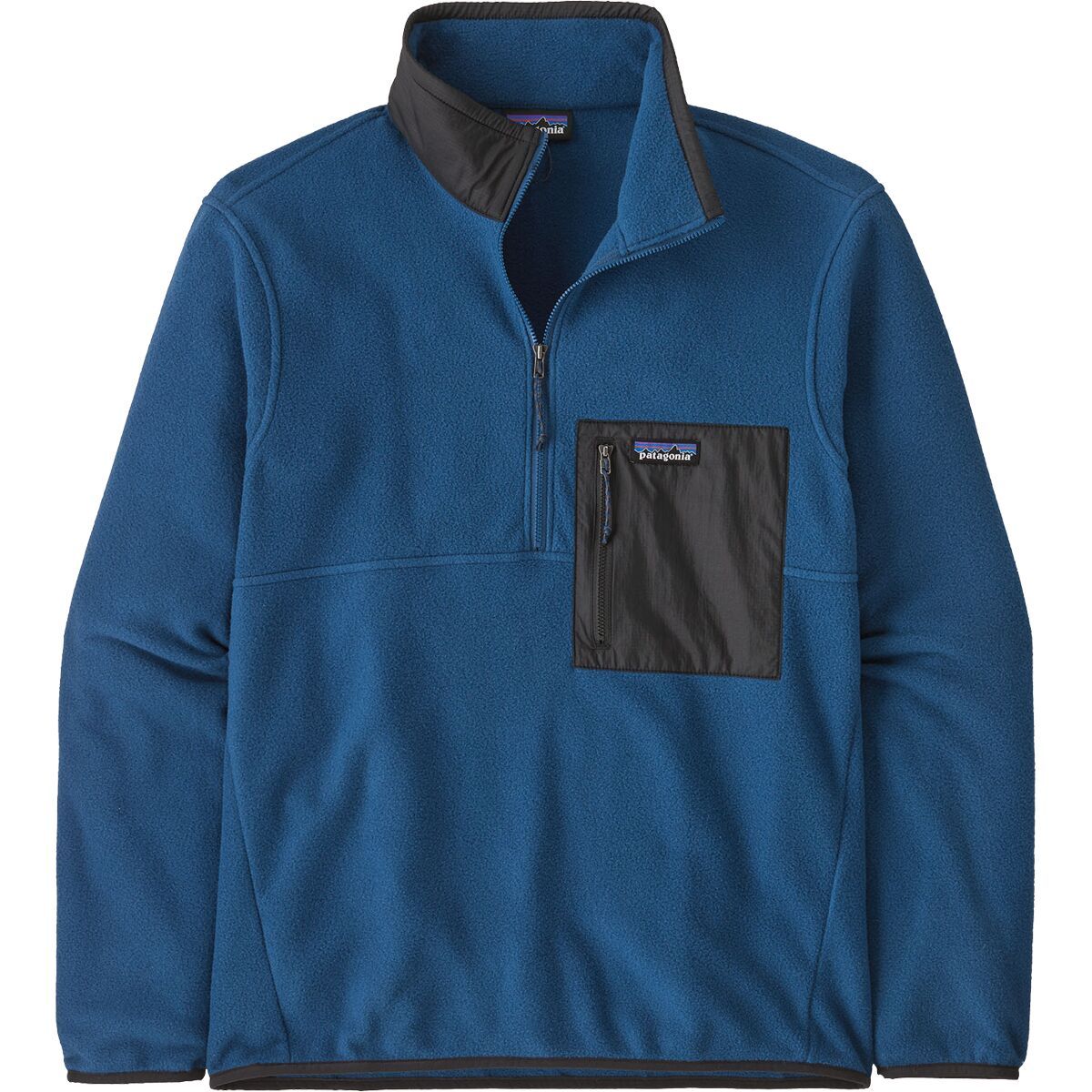 Image of Patagonia Microdini 1/2-Zip Pullover - Men's Clement Blue, S