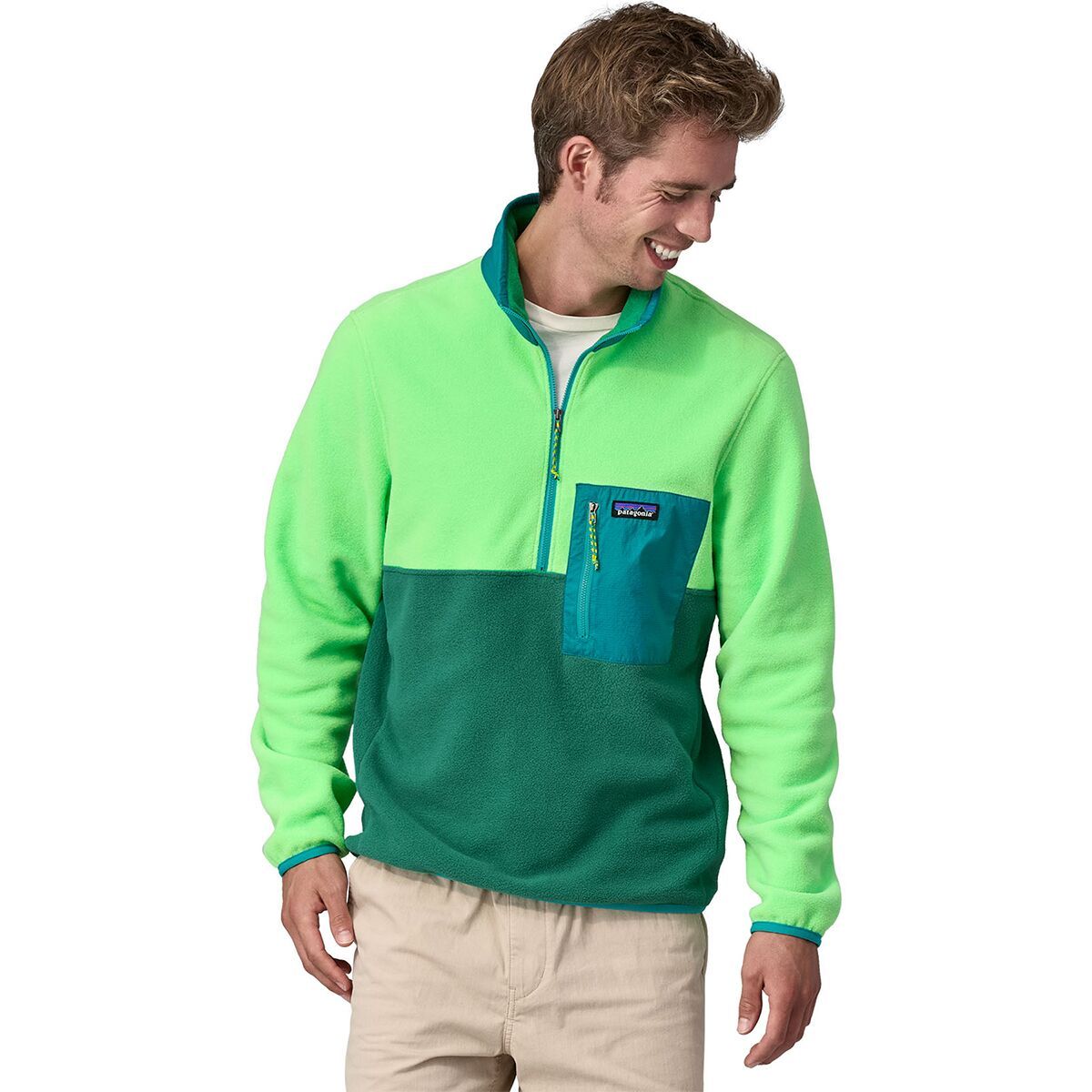 Patagonia Microdini 1/2-Zip Pullover - Men's Gather Green, XL