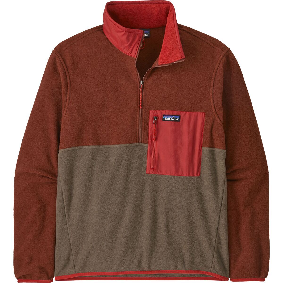 Image of Patagonia Microdini 1/2-Zip Pullover - Men's Marlow Brown, M