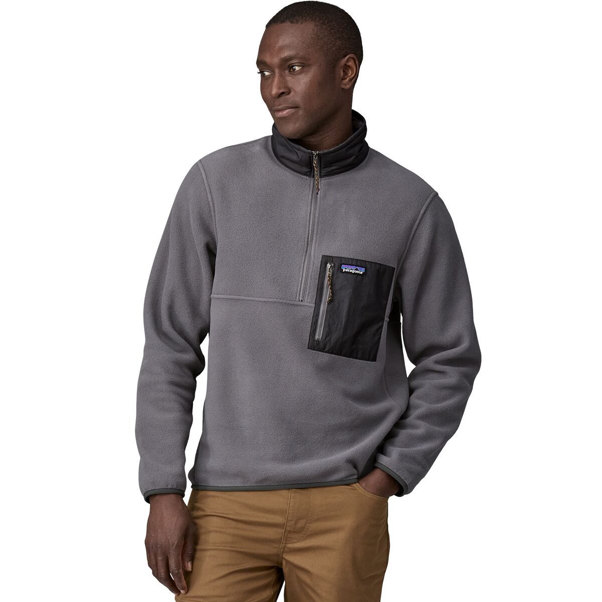 Image of Patagonia Microdini 1/2-Zip Pullover - Men's Noble Grey, L