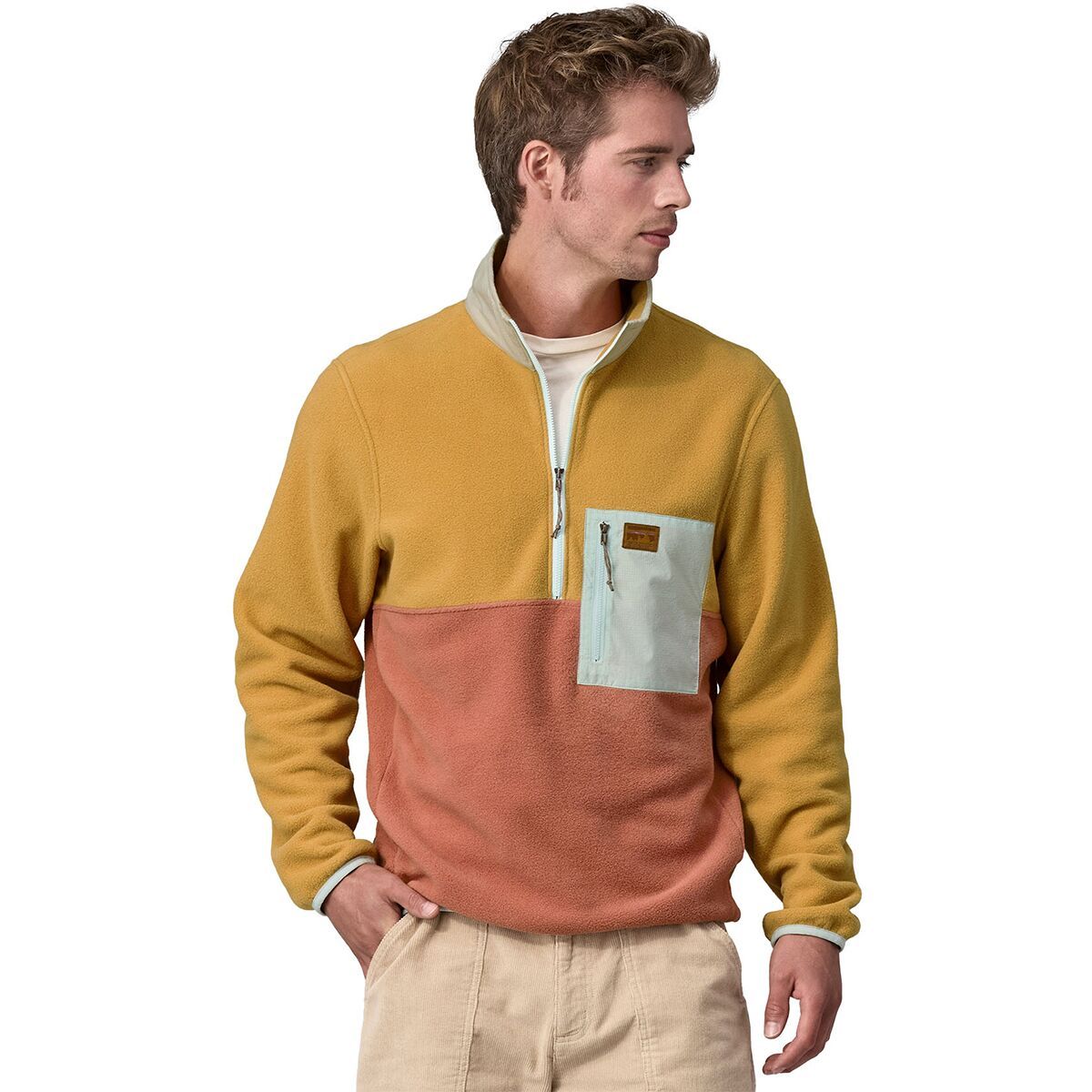 Patagonia Microdini 1/2-Zip Pullover - Men's Sienna Clay, XXL