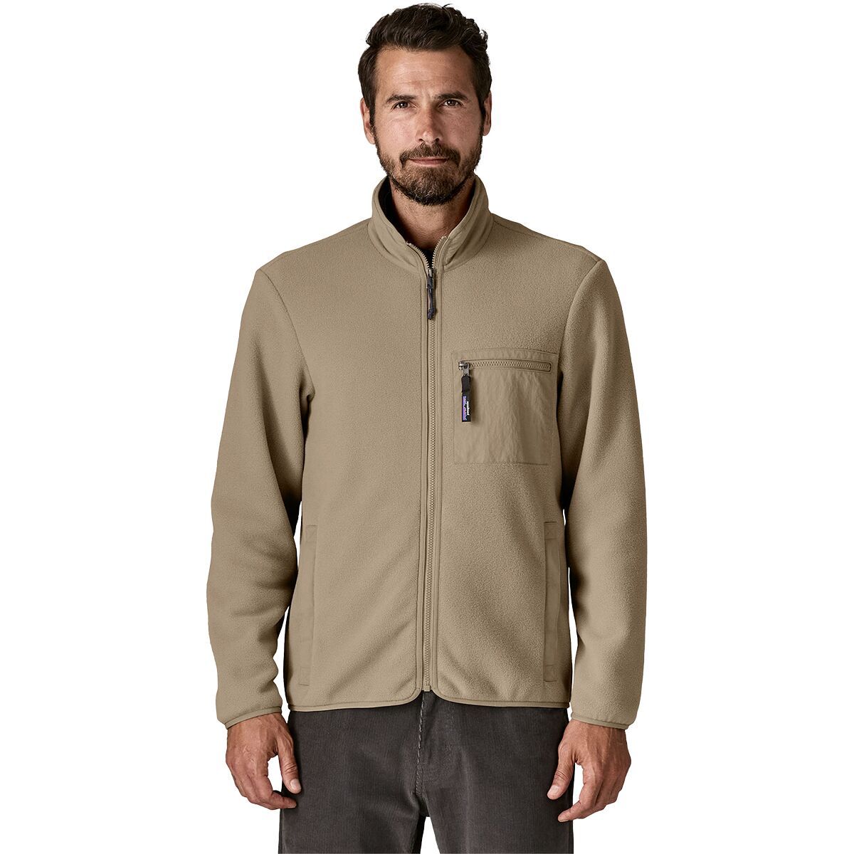 Image of Patagonia Classic Synchilla Fleece Jacket - Men's Seabird Grey/Seabird Grey, XXL