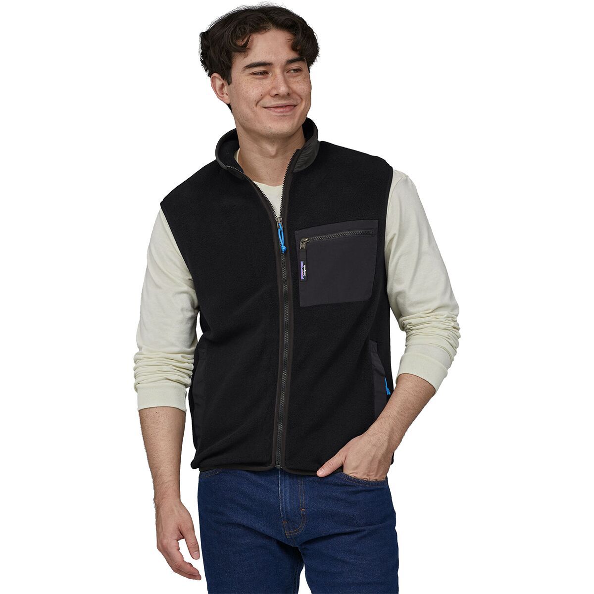 Image of Patagonia Classic Synchilla Fleece Vest - Men's Black, M