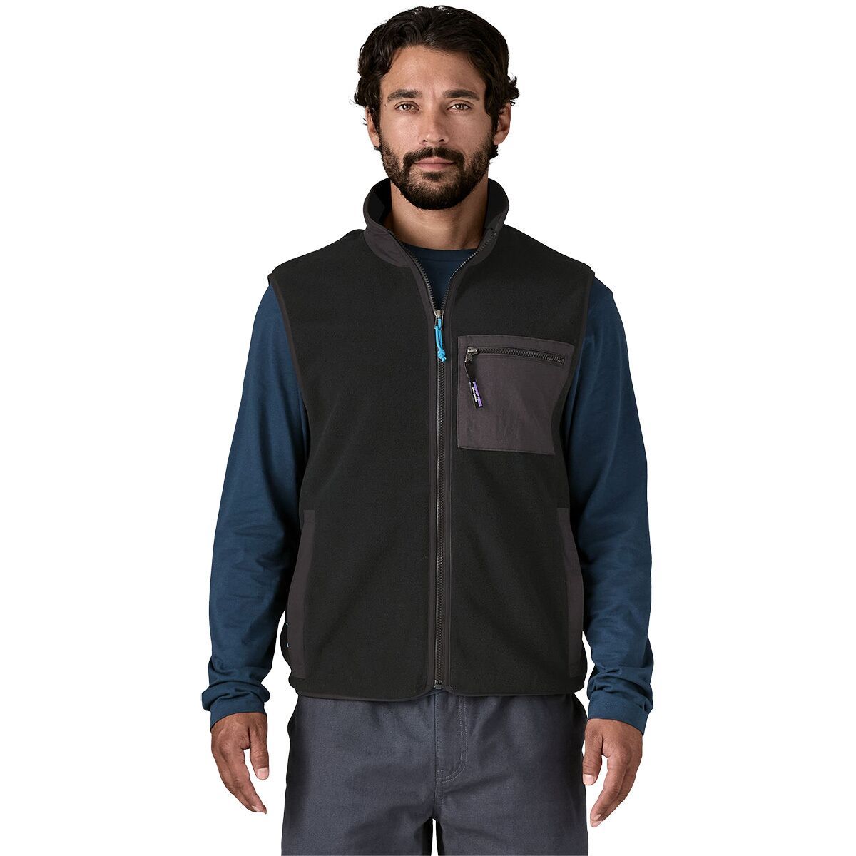 Image of Patagonia Classic Synchilla Fleece Vest - Men's Black Solid, XL