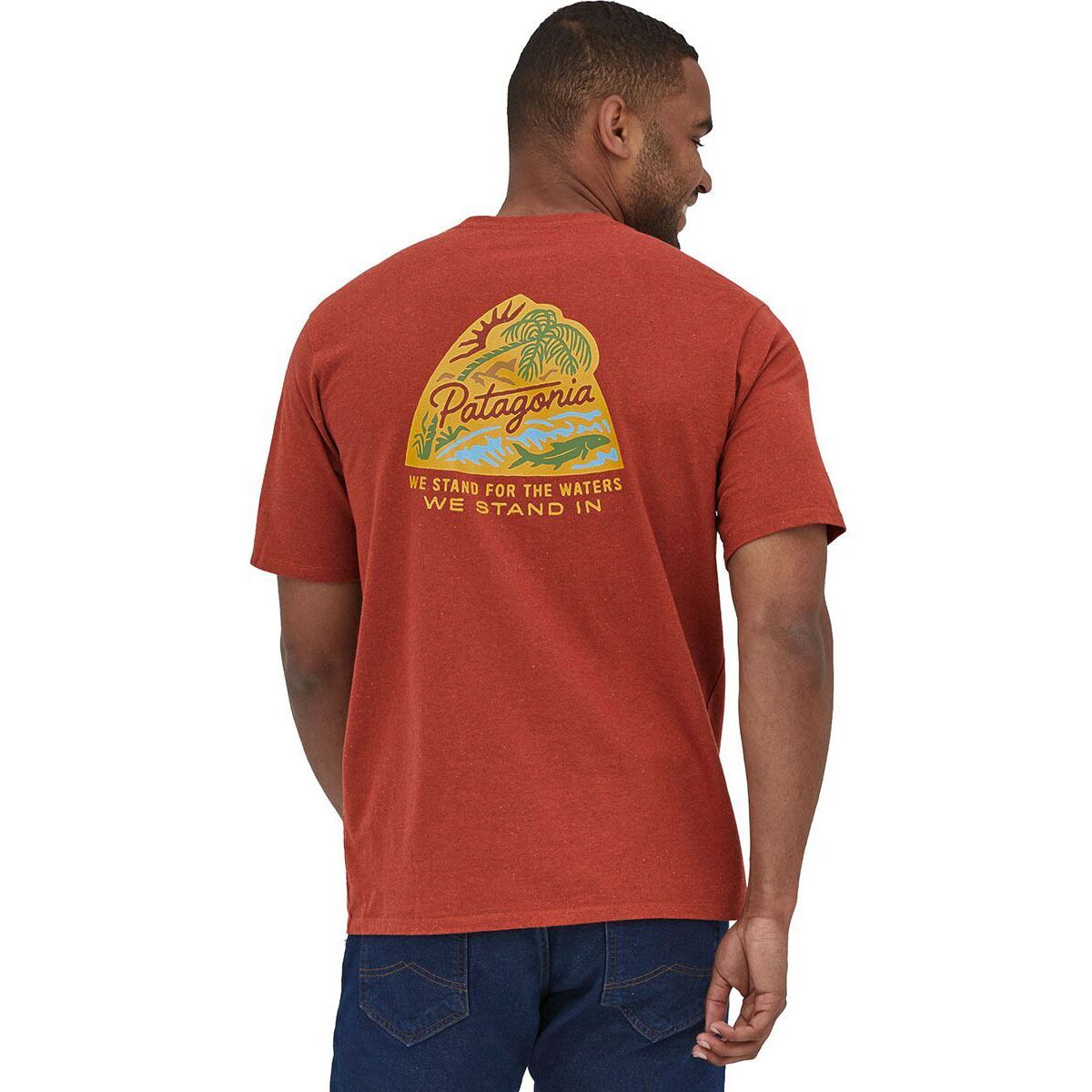 Patagonia Take a Stand Responsibili-Tee Shirt - Men's Bayou Badge: Sisu Brown, M