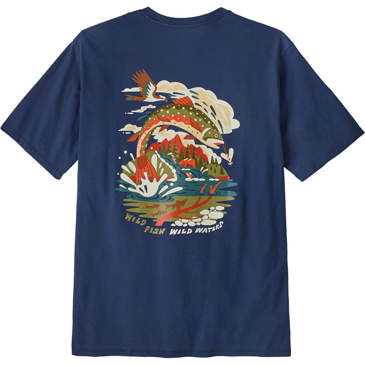 Patagonia Take a Stand Responsibili-Tee Shirt - Men's Pine Stream: Clement Blue, M