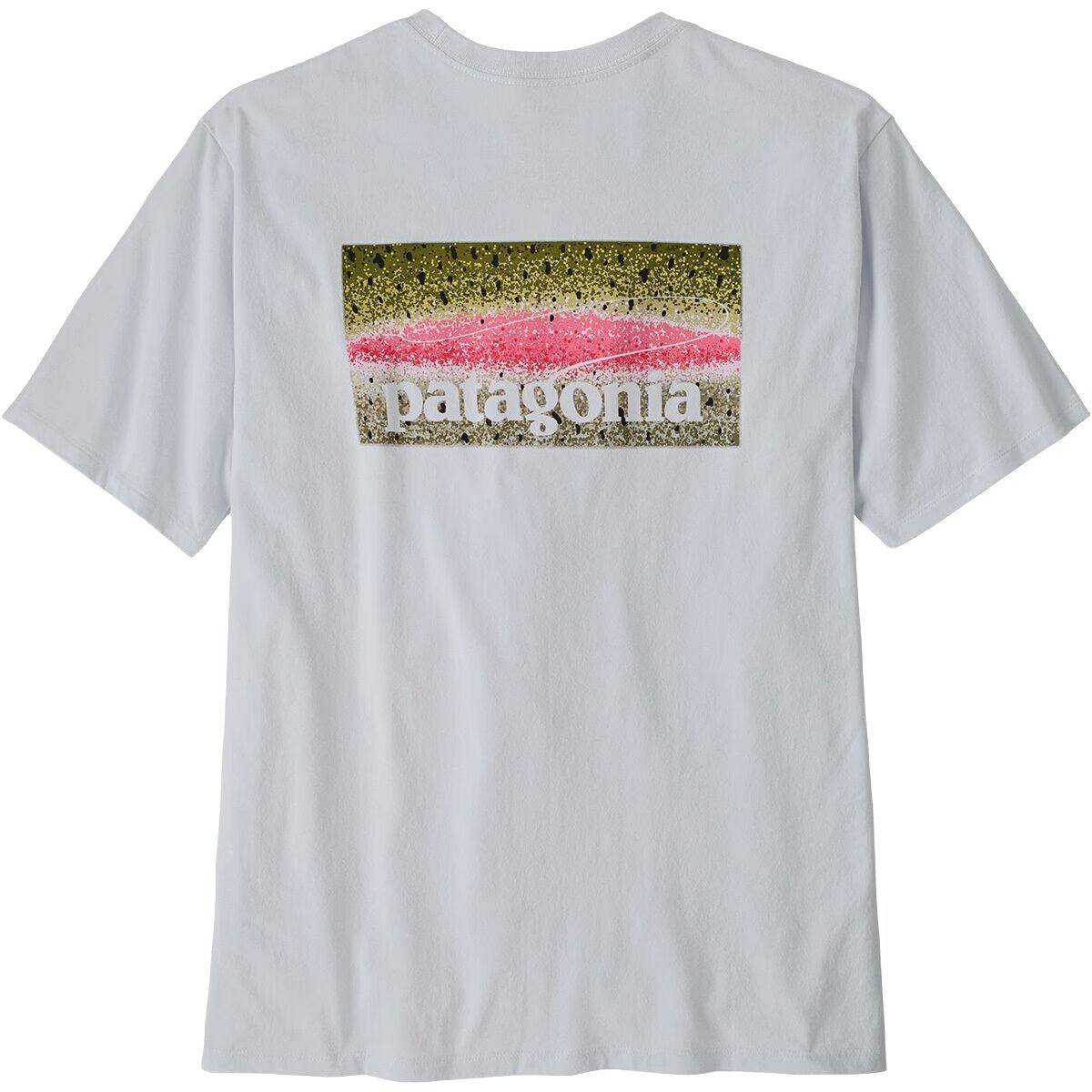 Image of Patagonia Take a Stand Responsibili-Tee Shirt - Men's Rainbow Run: White, L