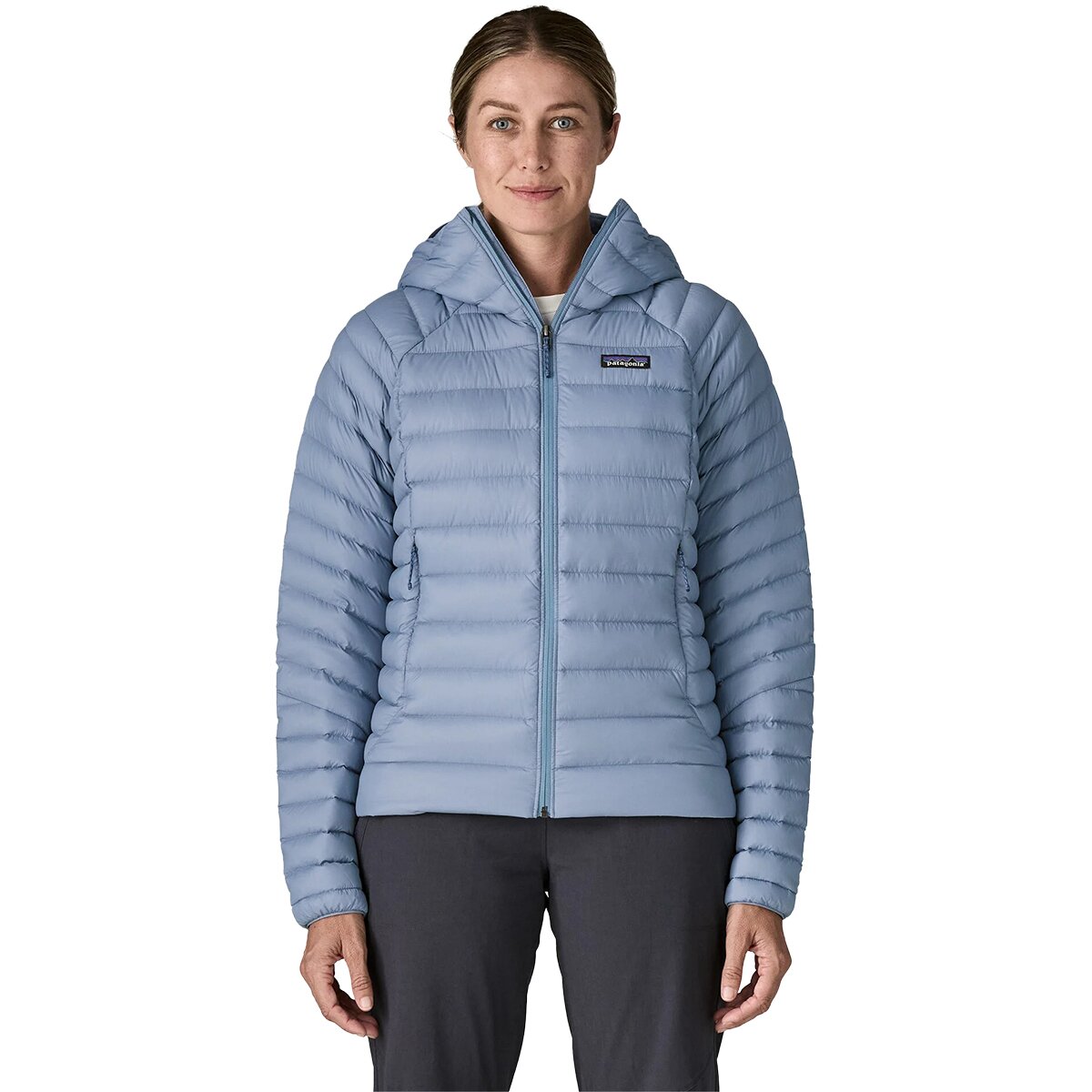 Image of Patagonia Down Sweater Hooded Jacket - Women's Barnacle Blue, XS