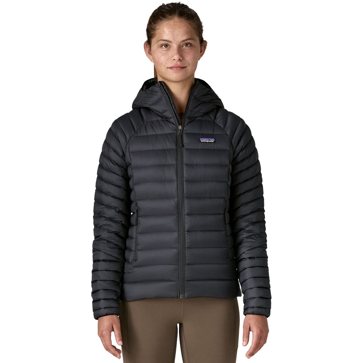 Image of Patagonia Down Sweater Hooded Jacket - Women's Black, M