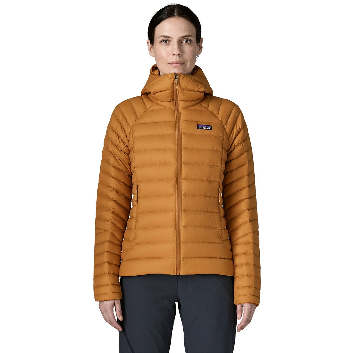 Image of Patagonia Down Sweater Hooded Jacket - Women's Cinnamon Brown, XL