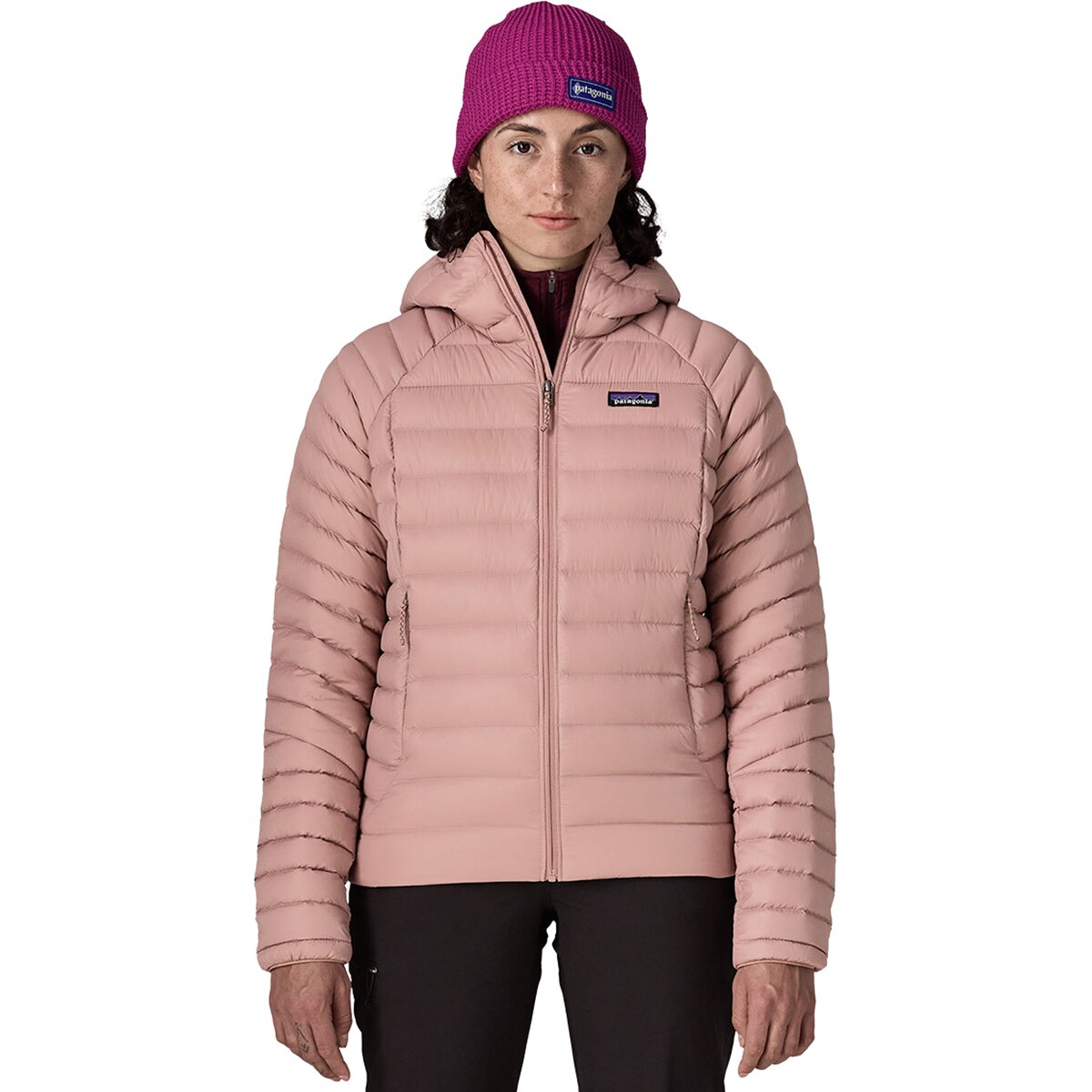 Image of Patagonia Down Sweater Hooded Jacket - Women's Moonrise Taupe, XS
