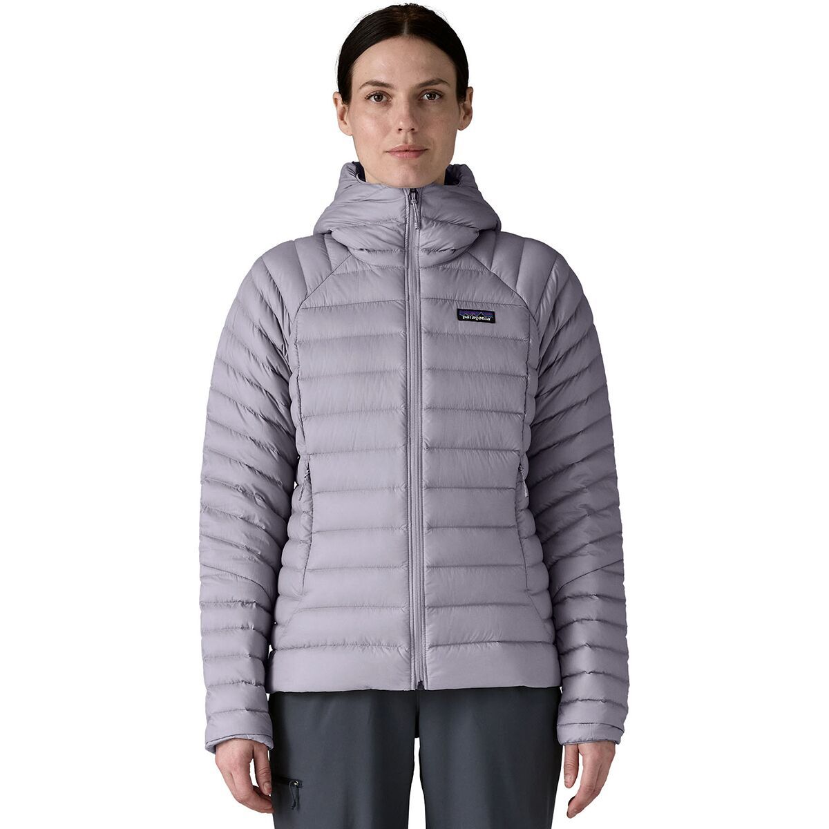 Image of Patagonia Down Sweater Full-Zip Hooded Jacket - Women's Permafrost Purple, XS