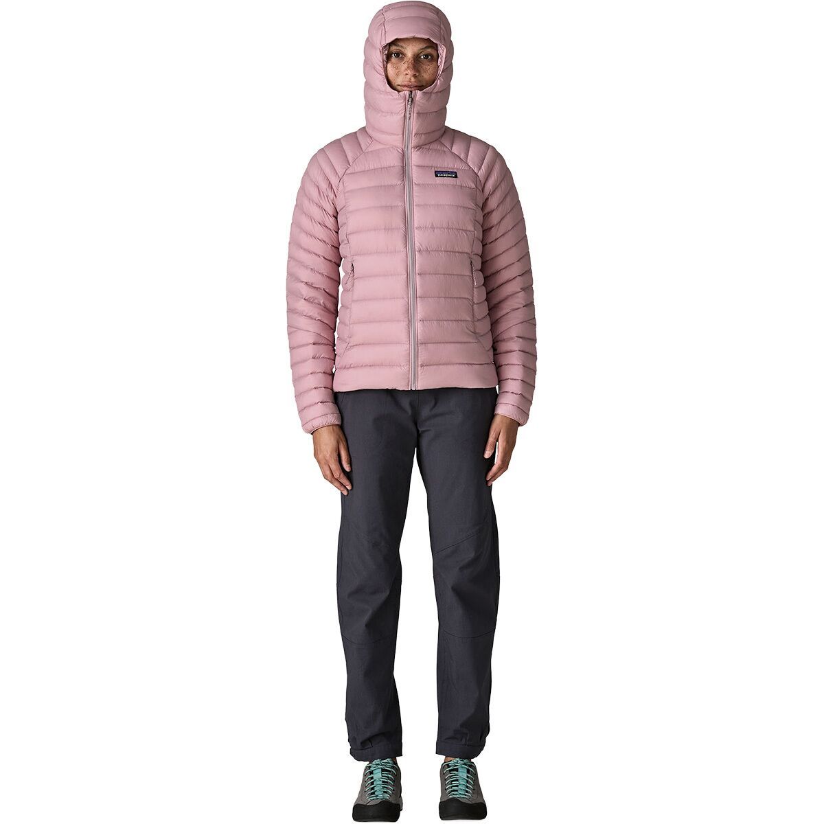 Image of Patagonia Down Sweater Full-Zip Hooded Jacket - Women's Quiet Violet, XL